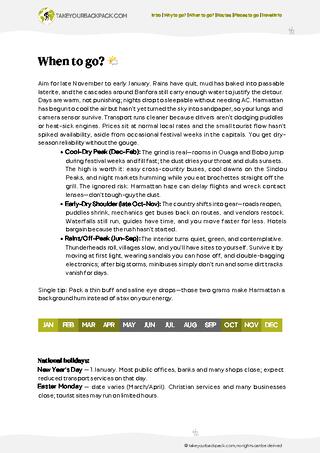 example page 1 from our offline Travel Guide for Burkina Faso